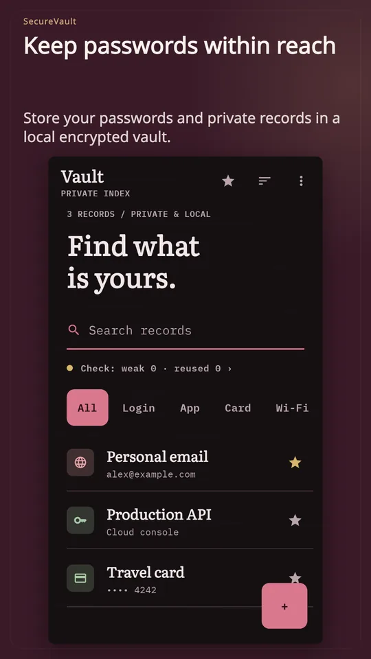 SecureVault: Password Manager screenshot 1