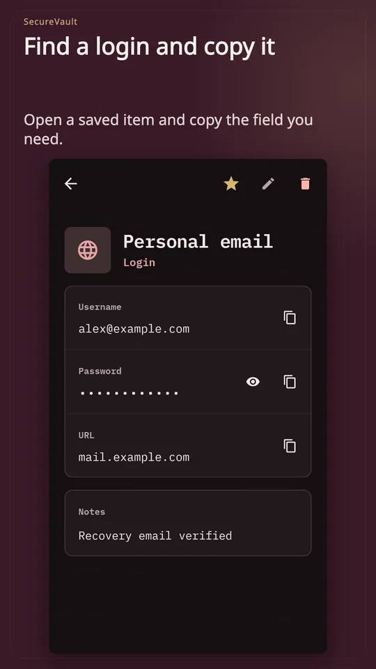 SecureVault: Password Manager screenshot 2